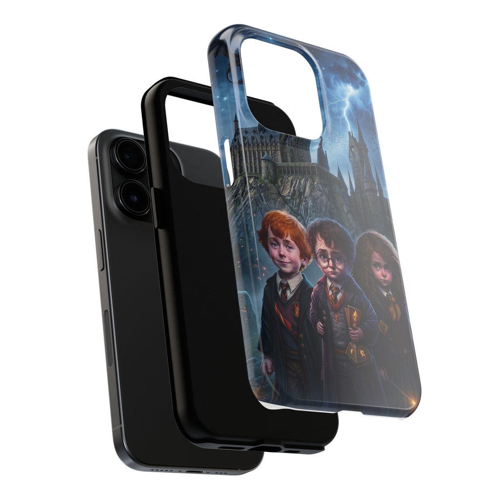 Wizard School Trio  happy potter Phone Case | Magical Castle Illustration