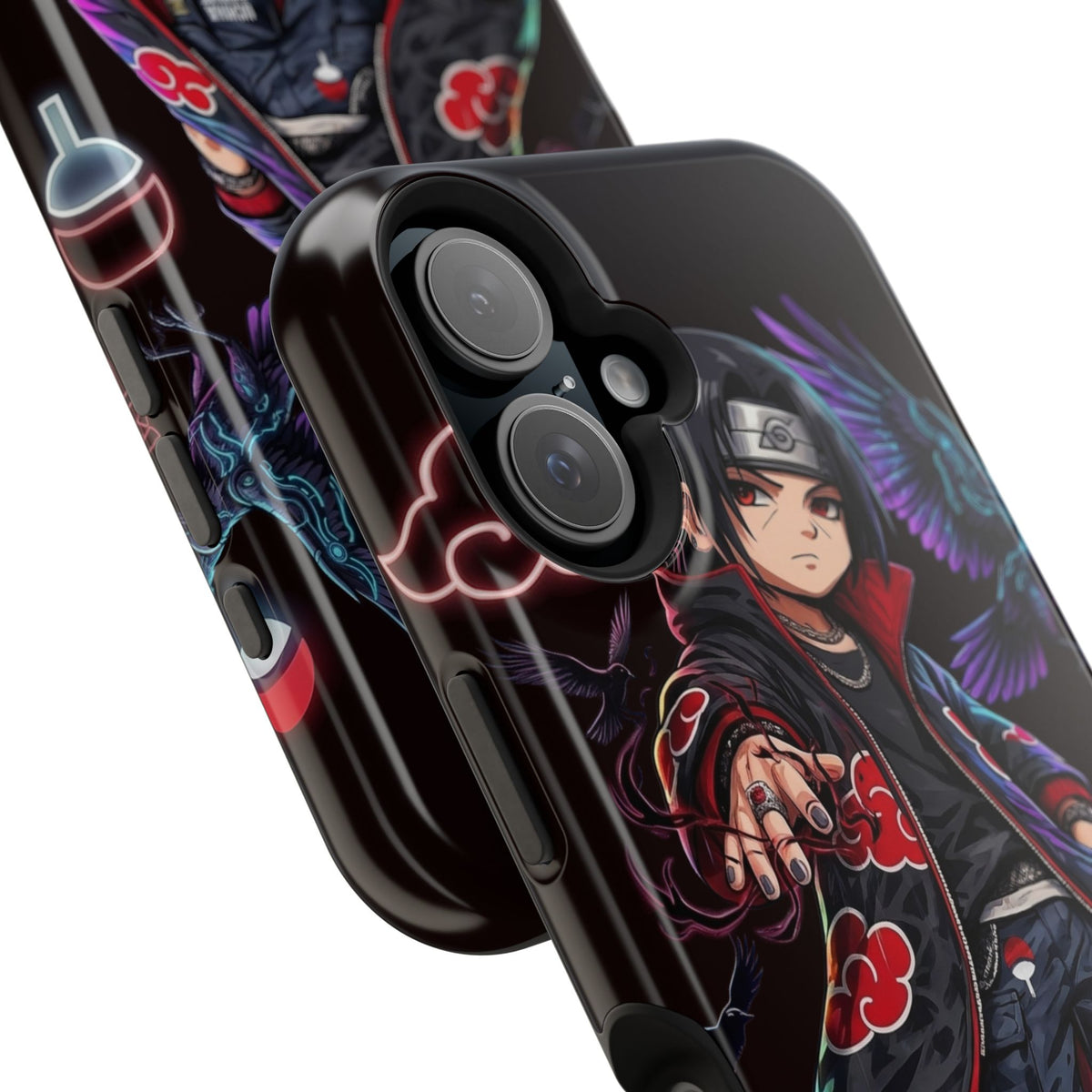 Anime Itachi-Inspired Magnetic Impact Phone Case — Akatsuki Style