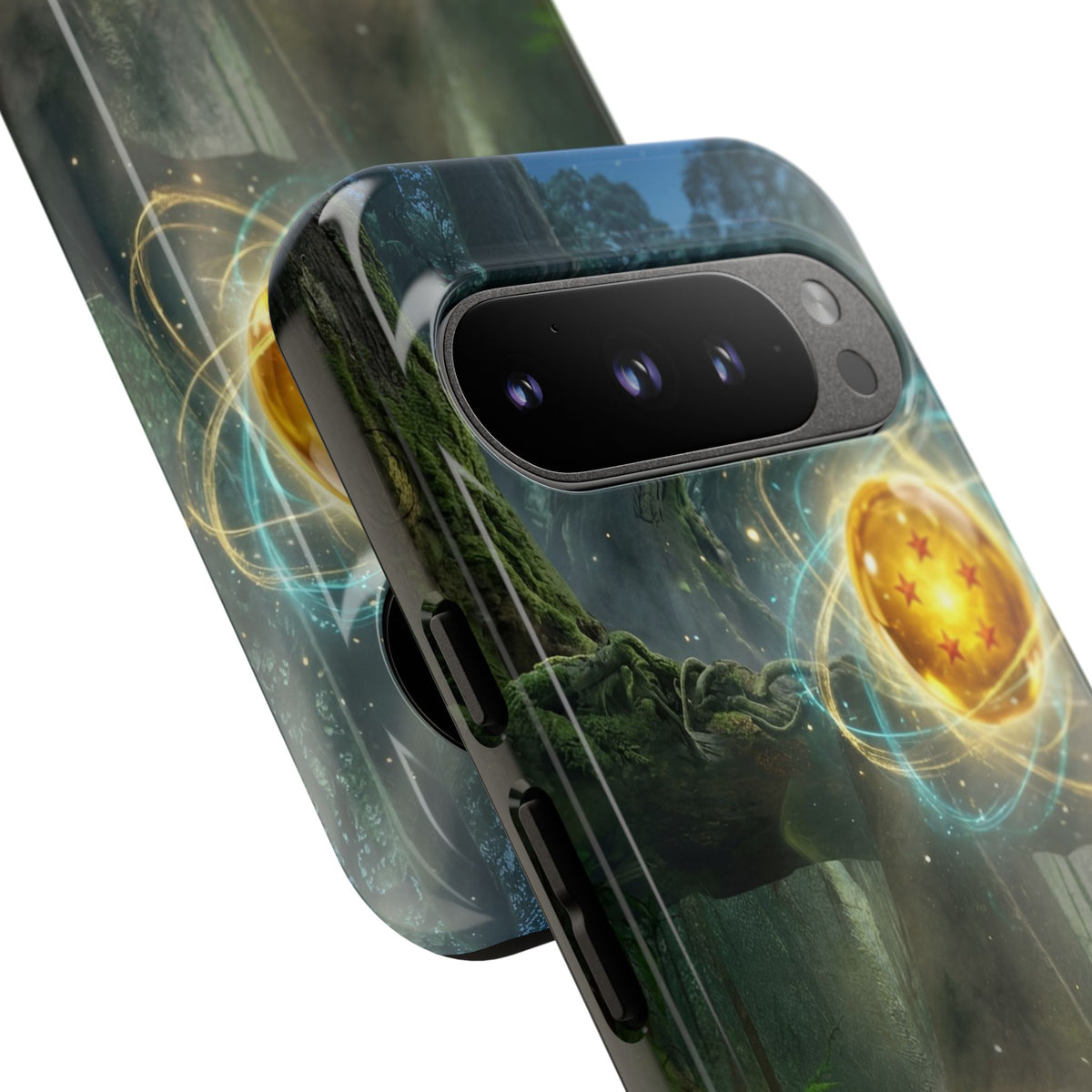 Grogu Dragonball Galaxy Forest Phone Case — Cute Baby Alien Magic Orb Design