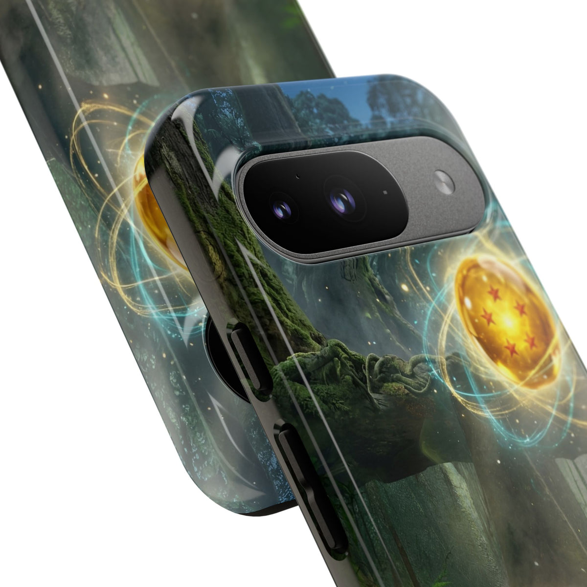 Grogu Dragonball Galaxy Forest Phone Case — Cute Baby Alien Magic Orb Design