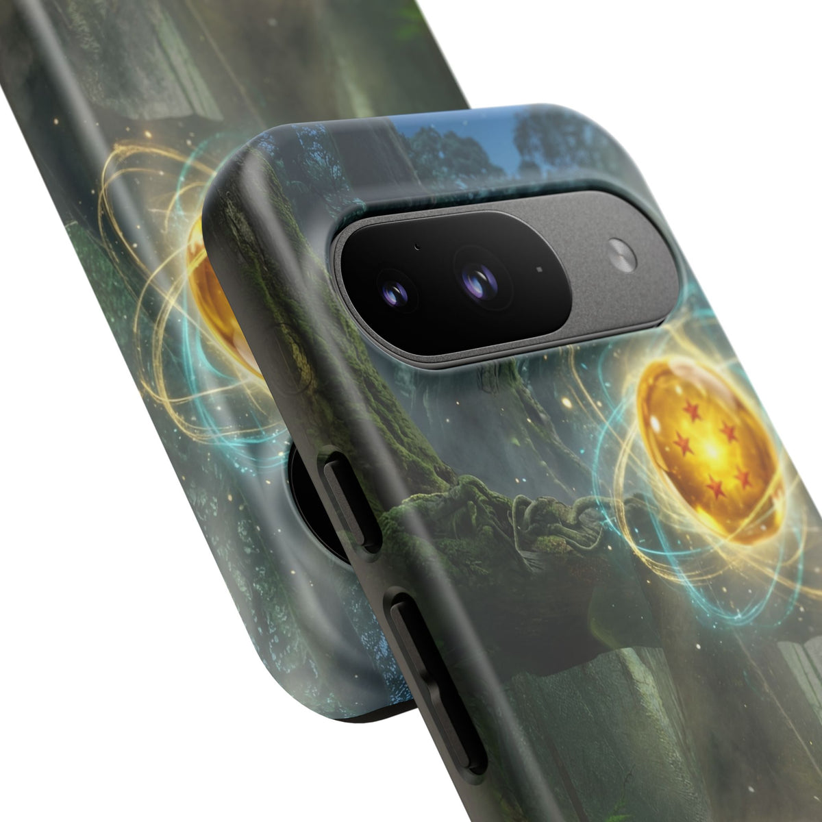 Grogu Dragonball Galaxy Forest Phone Case — Cute Baby Alien Magic Orb Design