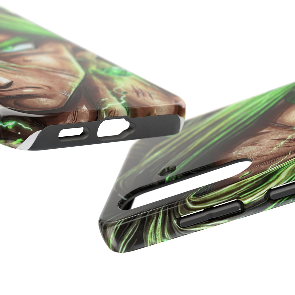 Broli legendary Tough Phone Case — Intense Green Warrior Anime Art, Protective Shockproof iPhone Cover