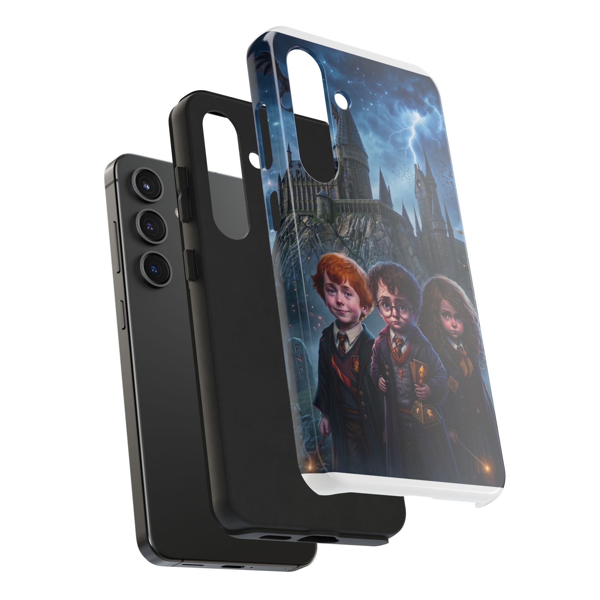 Wizard School Trio  happy potter Phone Case | Magical Castle Illustration