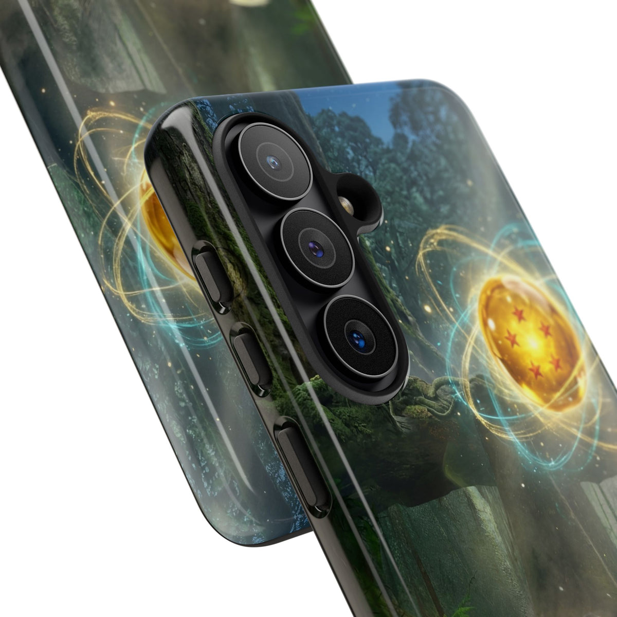 Grogu Dragonball Galaxy Forest Phone Case — Cute Baby Alien Magic Orb Design