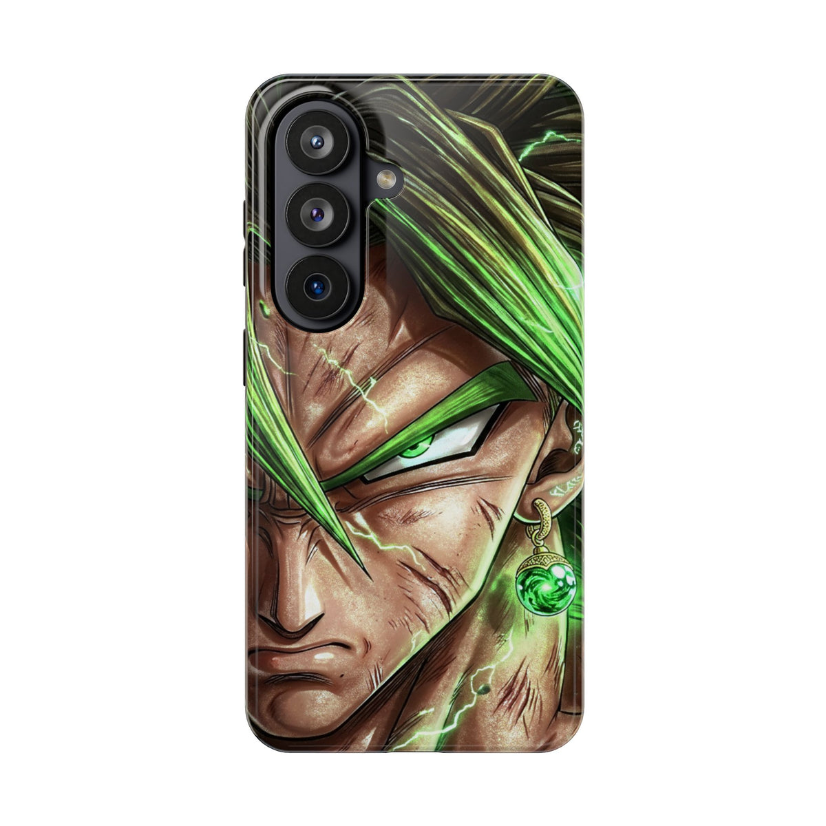 Broli legendary Tough Phone Case — Intense Green Warrior Anime Art, Protective Shockproof iPhone Cover
