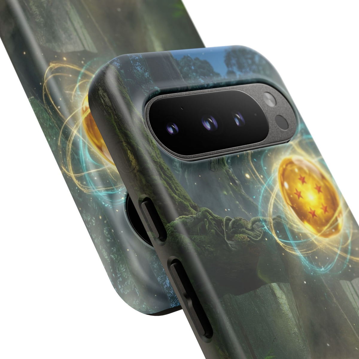 Grogu Dragonball Galaxy Forest Phone Case — Cute Baby Alien Magic Orb Design