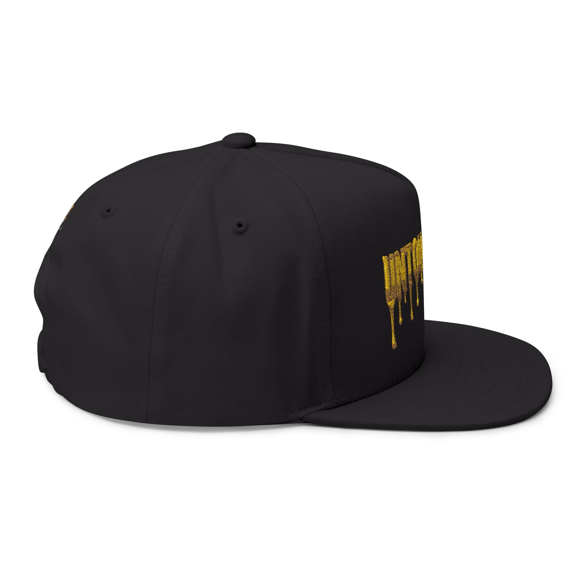 Untouchable gold drip Embroidered Cap | Flat Bill Hat