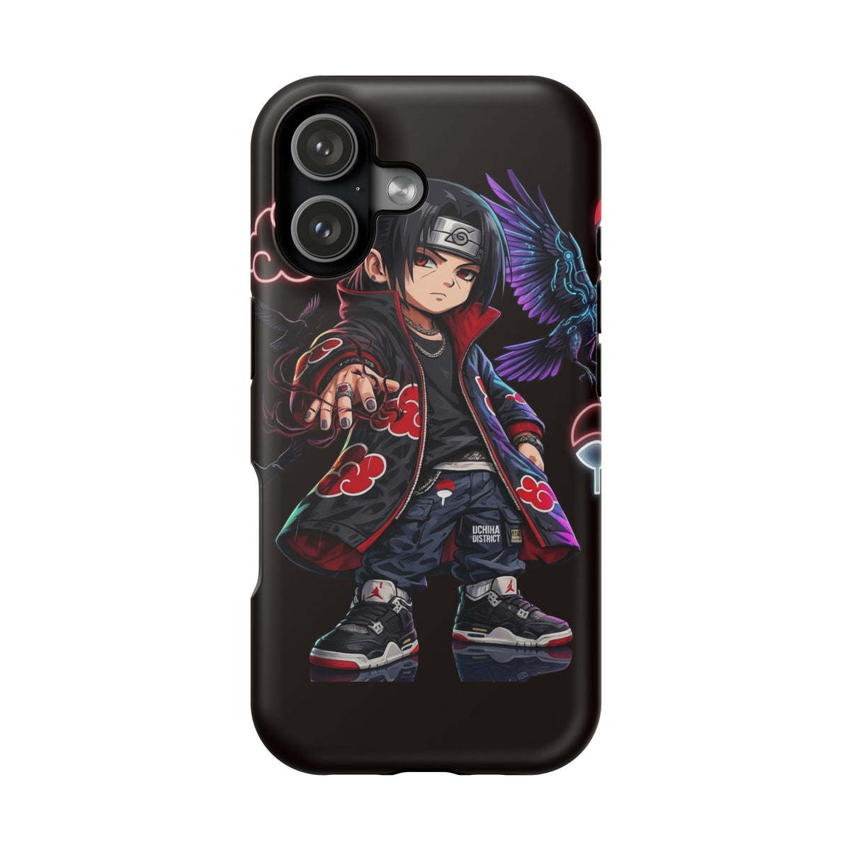 Anime Itachi-Inspired Magnetic Impact Phone Case — Akatsuki Style