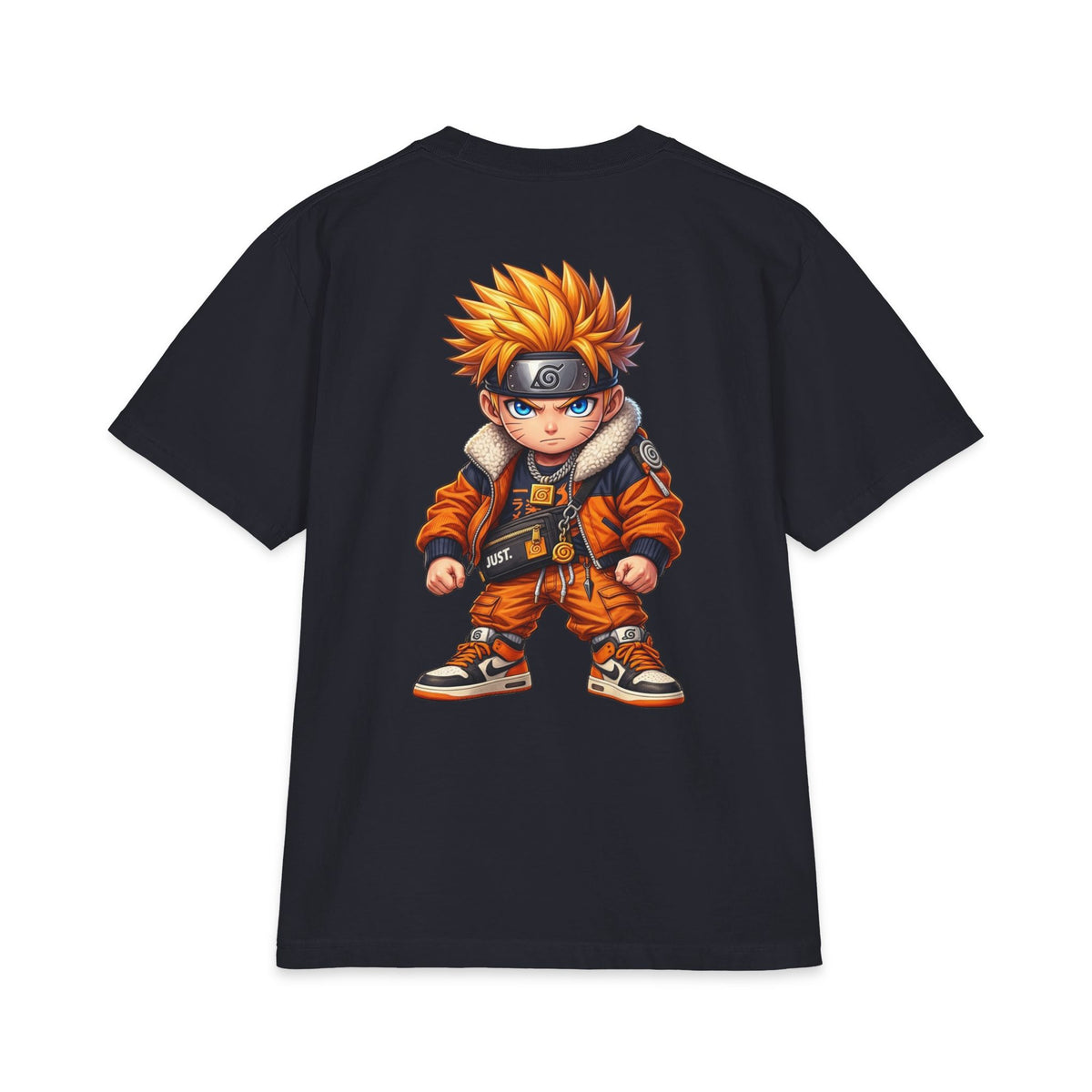 Naruto Flame Emblem Graphic T-Shirt — Chibi Naruto Streetwear Tee