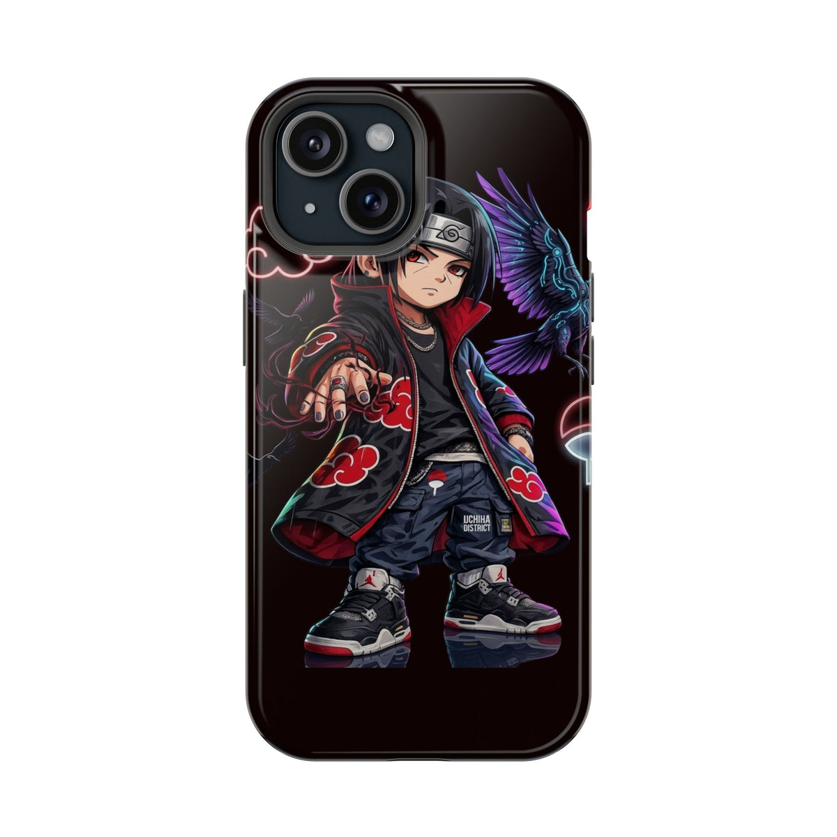 Anime Itachi-Inspired Magnetic Impact Phone Case — Akatsuki Style