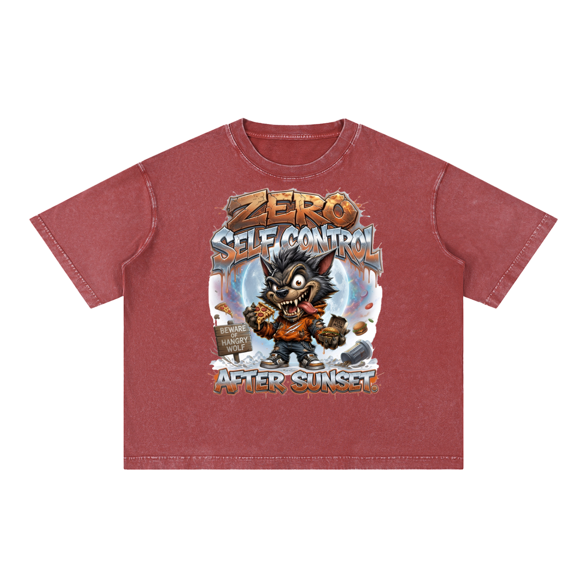 WereWolf Mineral Wash Boxy Cotton T-Shirt
