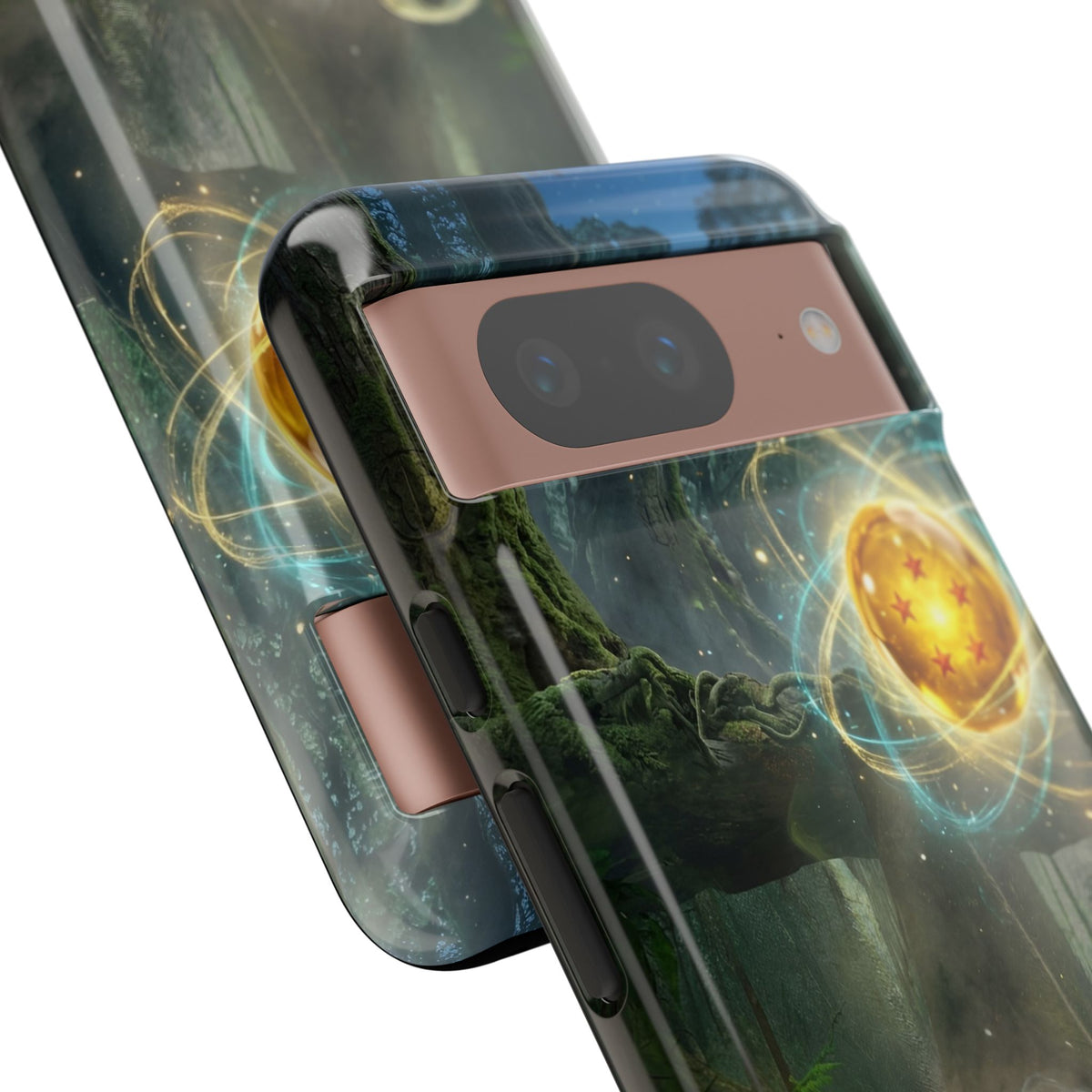 Grogu Dragonball Galaxy Forest Phone Case — Cute Baby Alien Magic Orb Design