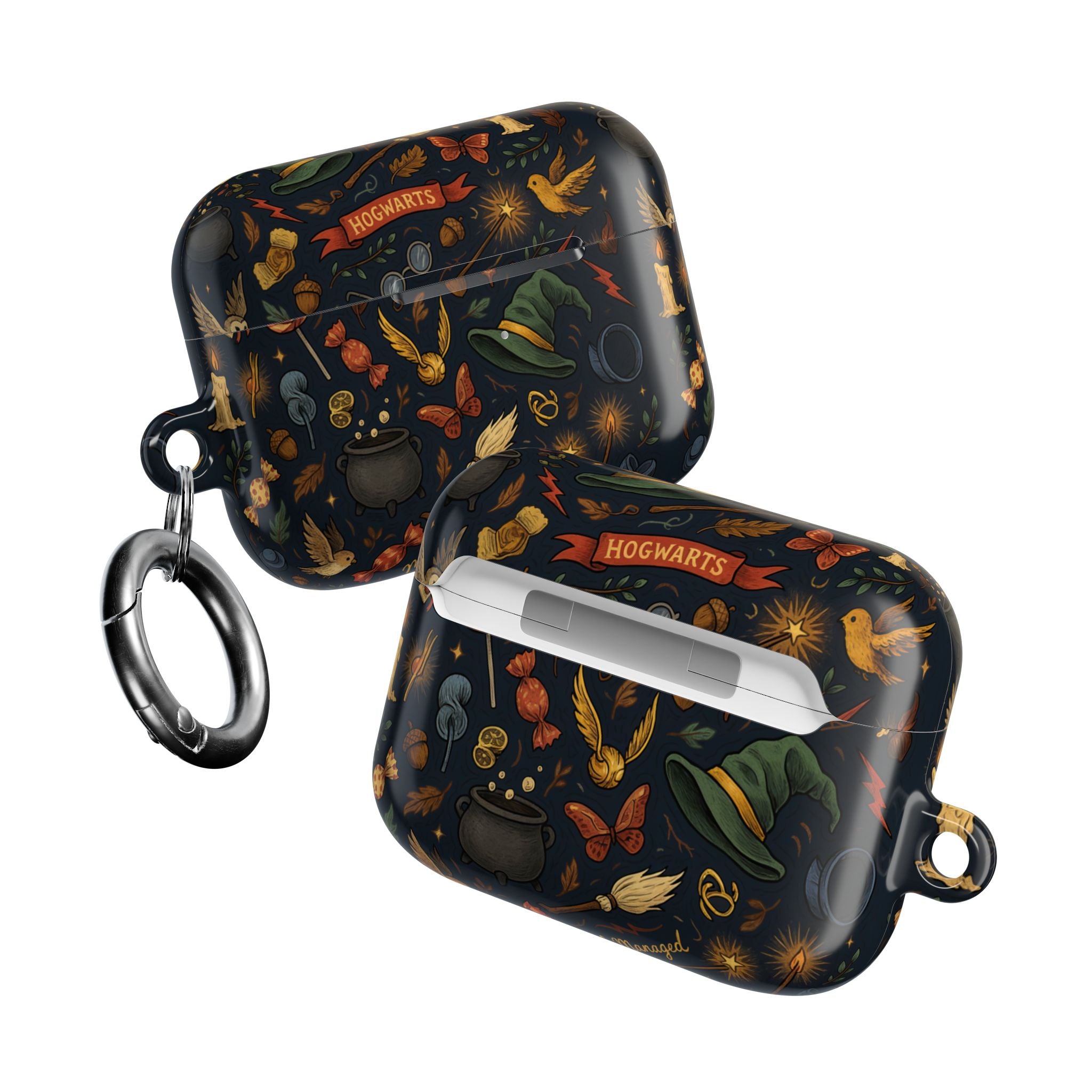 Hogwarts Magical Icons AirPod Case | Witch Hat Cauldron Wand Pattern