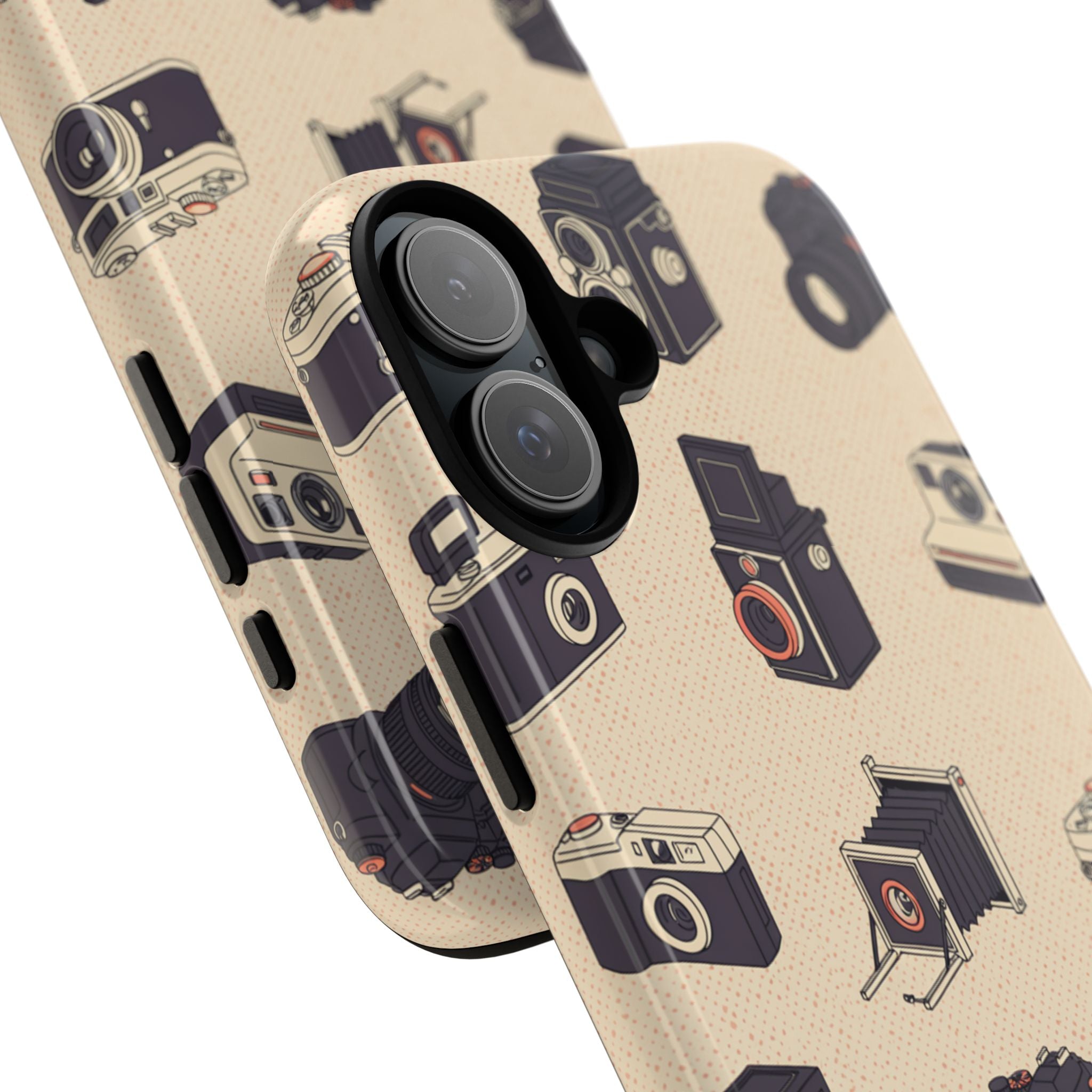 Vintage Camera Pattern Tough Case | Retro Photography Phone Cover