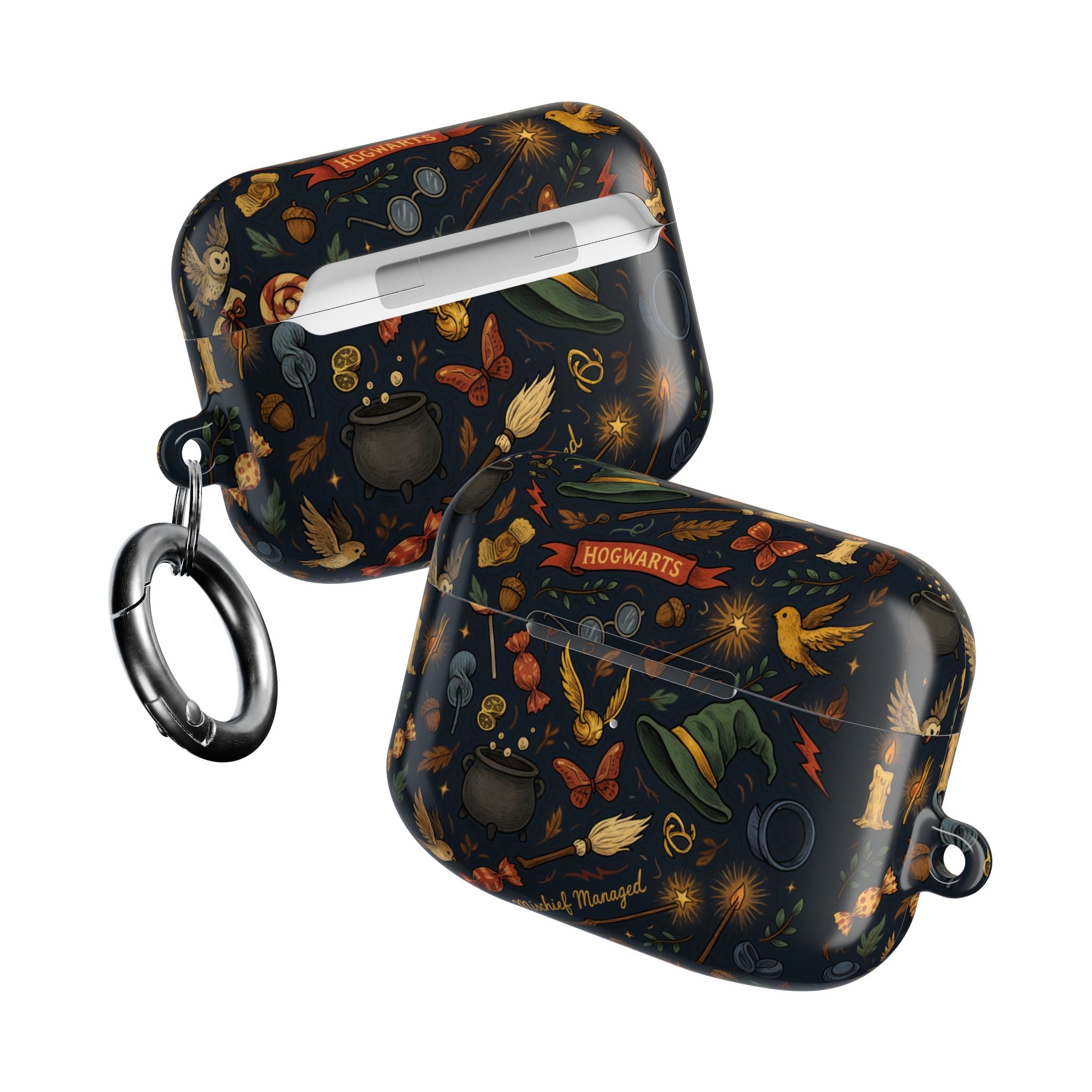 Hogwarts Magical Icons AirPod Case | Witch Hat Cauldron Wand Pattern