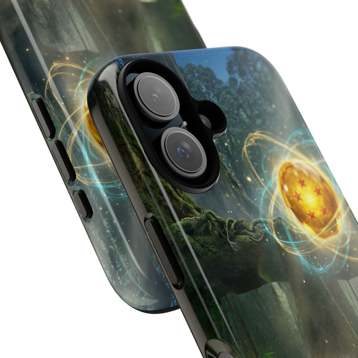 Grogu Dragonball Galaxy Forest Phone Case — Cute Baby Alien Magic Orb Design