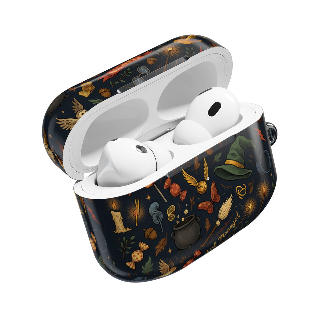 Hogwarts Magical Icons AirPod Case | Witch Hat Cauldron Wand Pattern