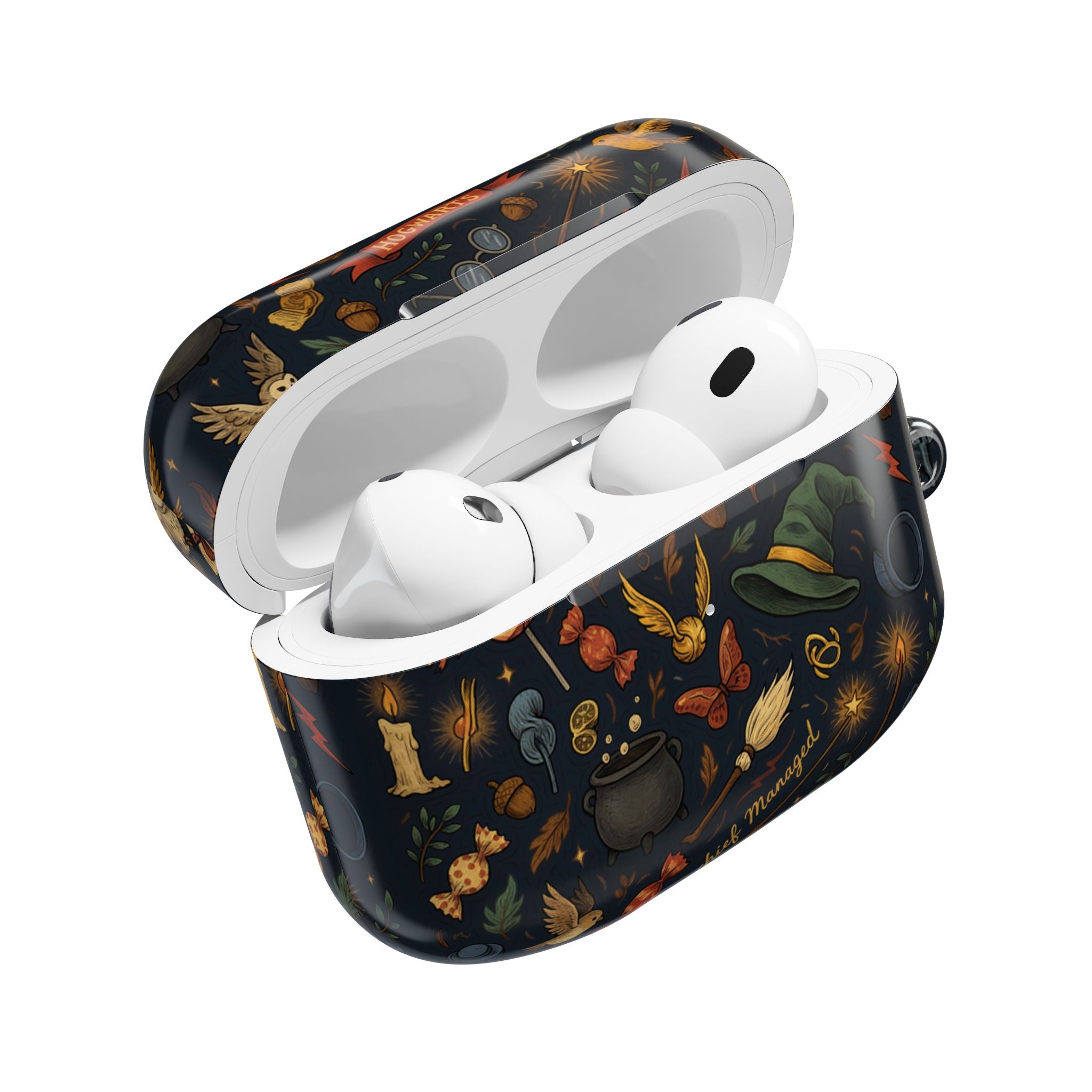 Hogwarts Magical Icons AirPod Case | Witch Hat Cauldron Wand Pattern