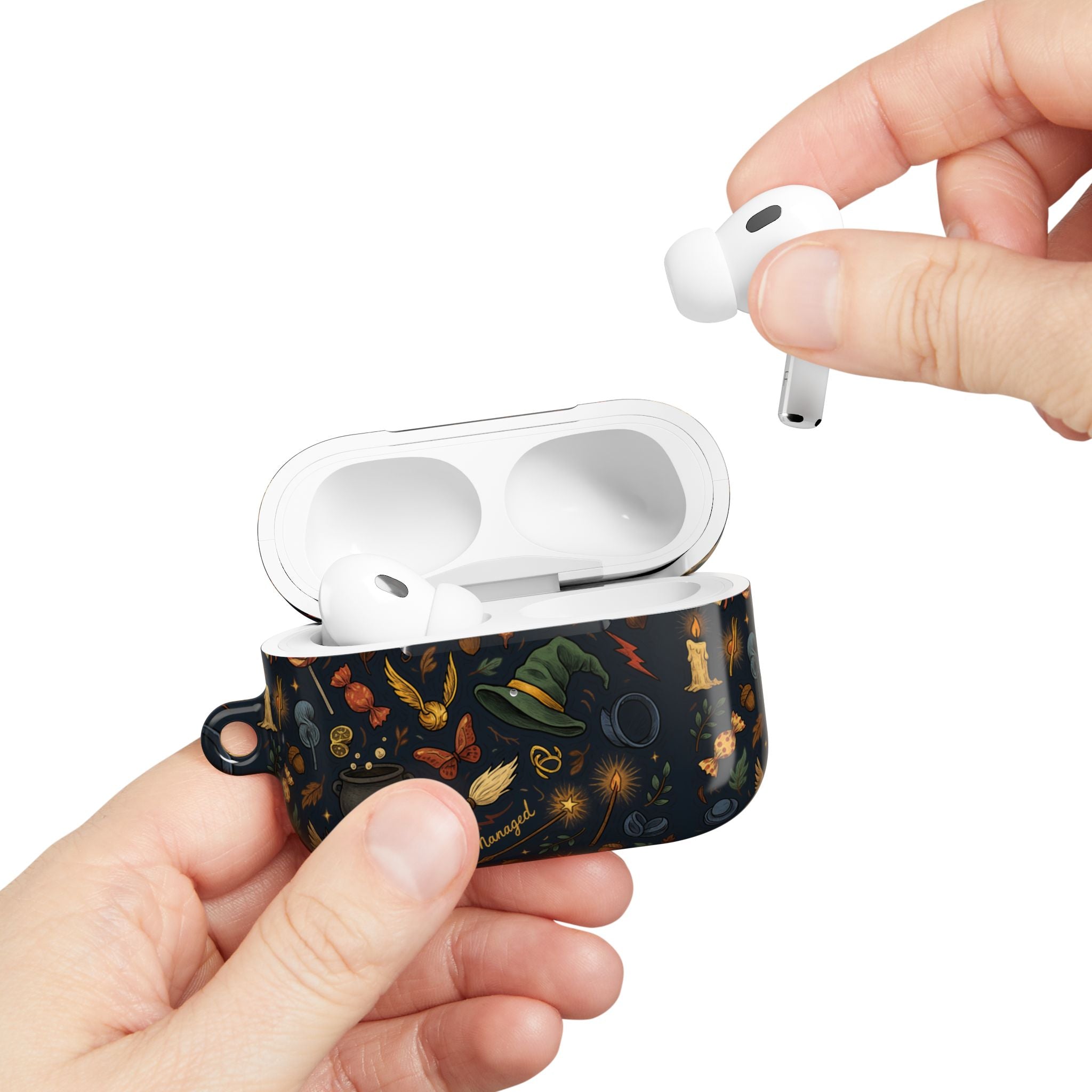 Hogwarts Magical Icons AirPod Case | Witch Hat Cauldron Wand Pattern