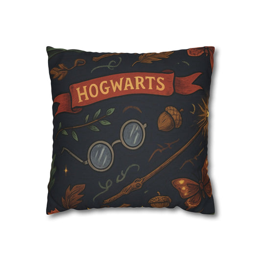 Hogwarts Decorative Pillowcase — Magical School Throw Pillow Cover