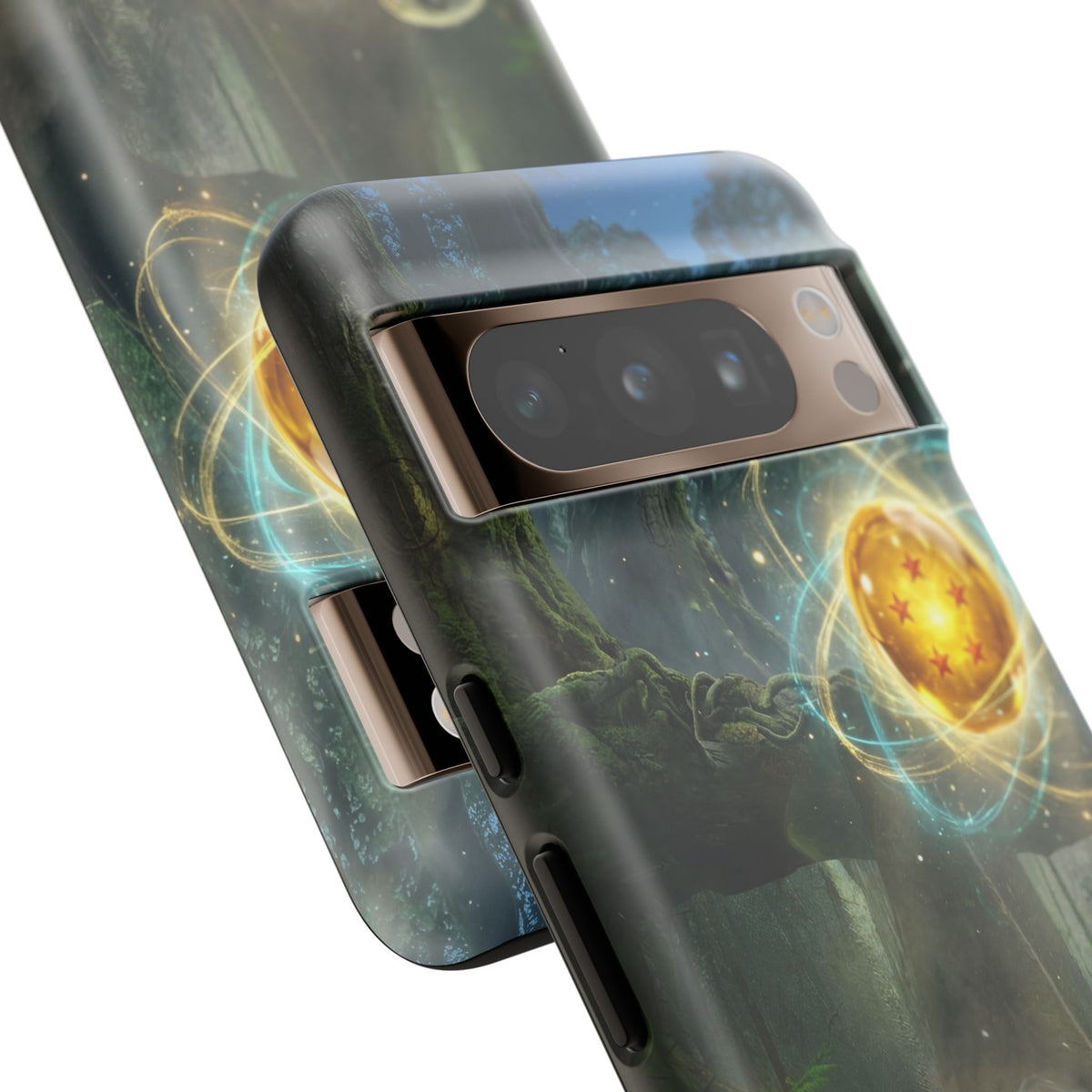 Grogu Dragonball Galaxy Forest Phone Case — Cute Baby Alien Magic Orb Design