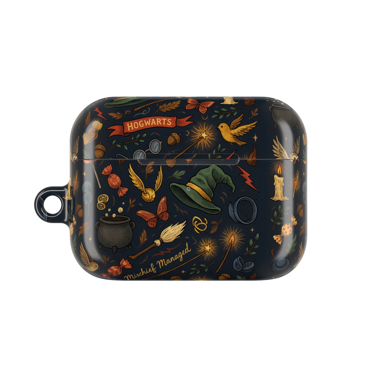 Hogwarts Magical Icons AirPod Case | Witch Hat Cauldron Wand Pattern