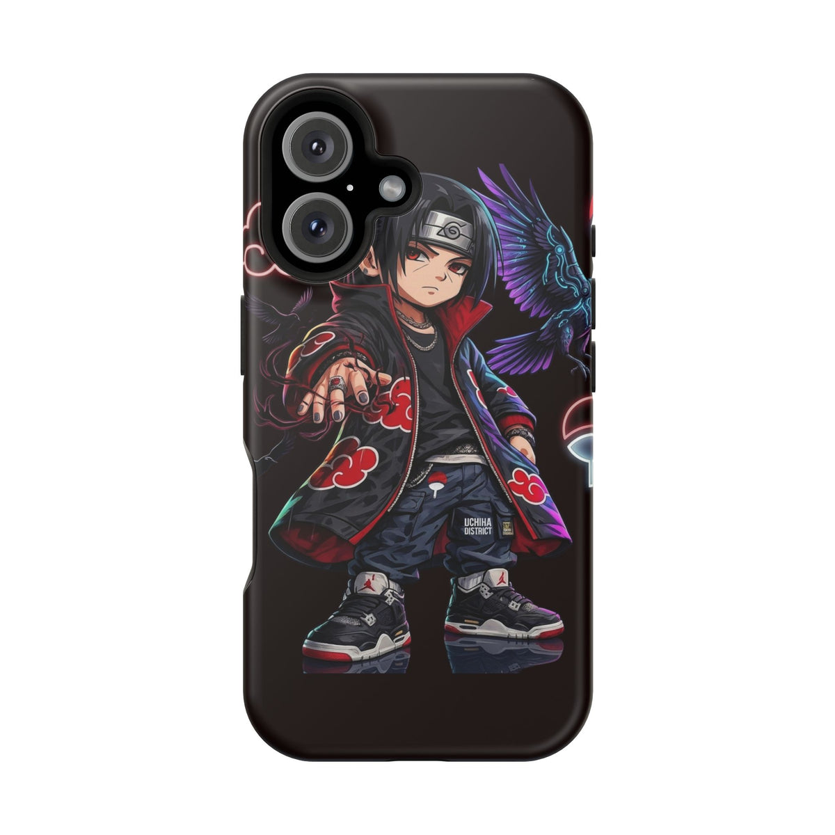 Anime Itachi-Inspired Magnetic Impact Phone Case — Akatsuki Style