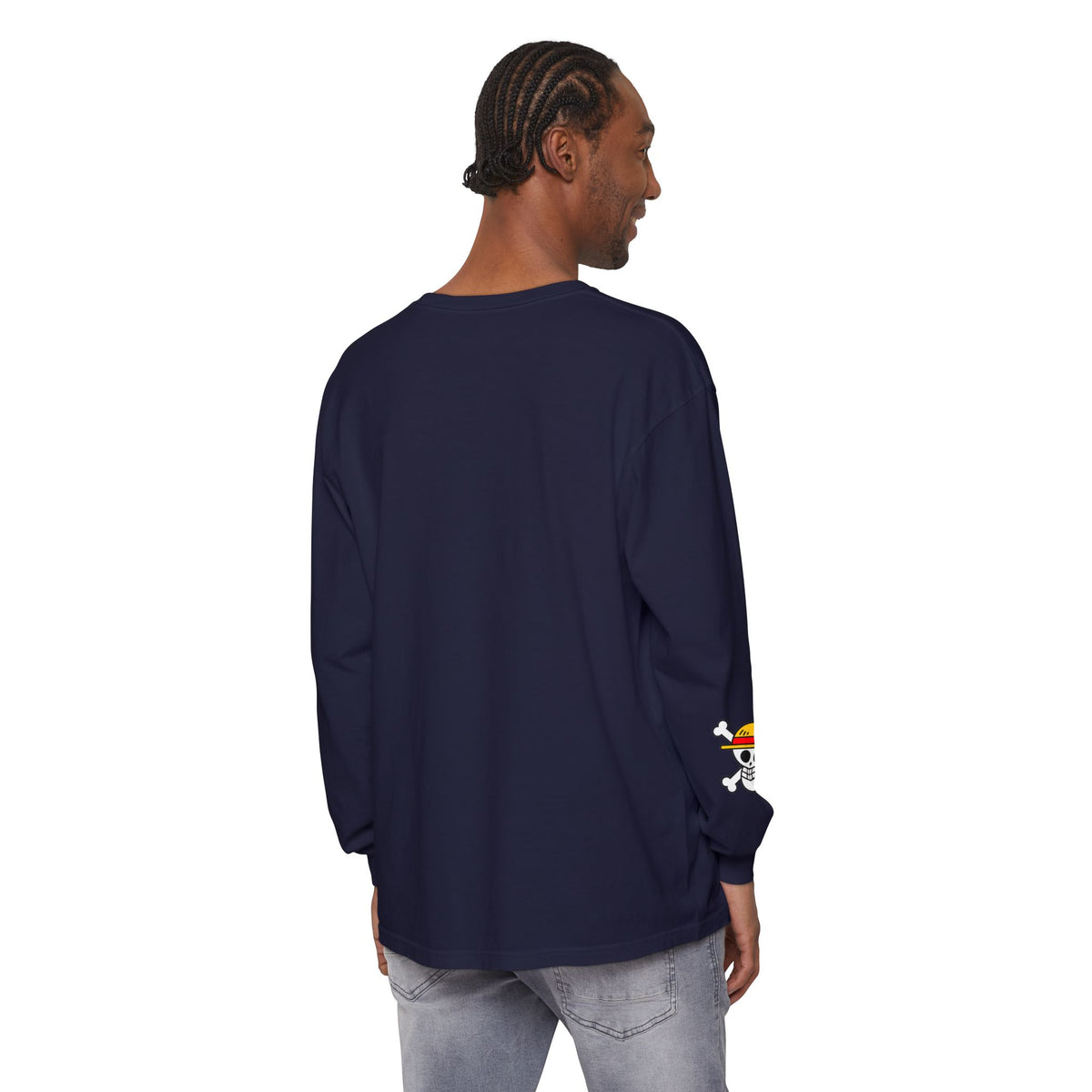 Crowned  Monkey d luffy Anime Pirate Long Sleeve Tee