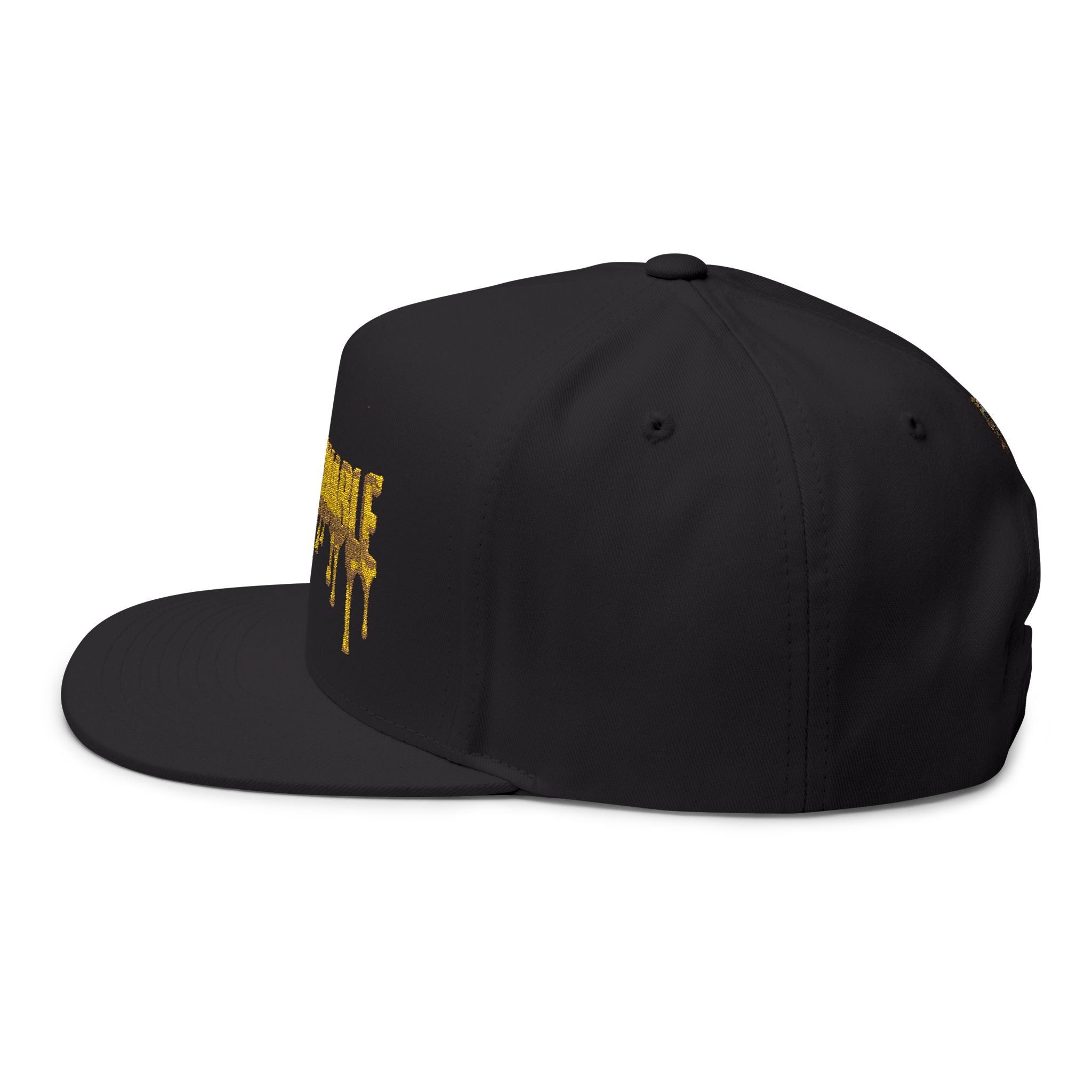 Untouchable gold drip Embroidered Cap | Flat Bill Hat