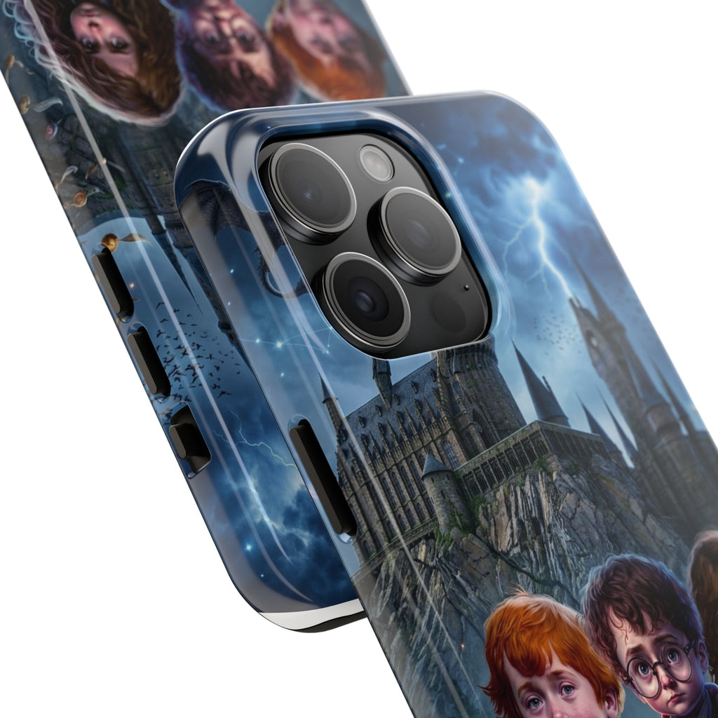 Wizard School Trio  happy potter Phone Case | Magical Castle Illustration