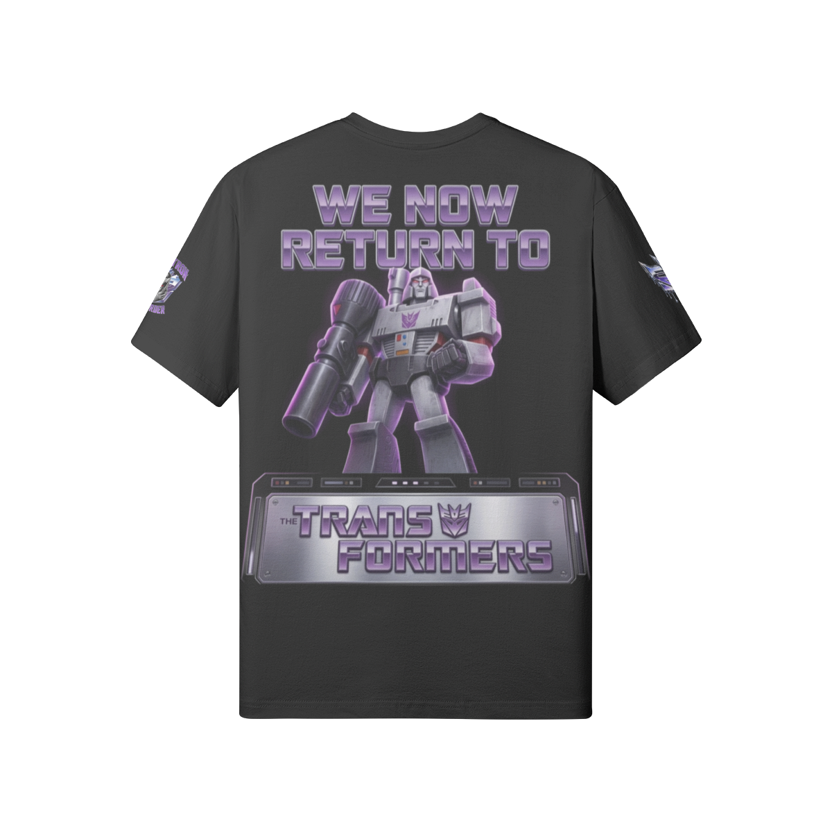 We Now Return To The Transformers – Megatron Front & Back Graphic Stre