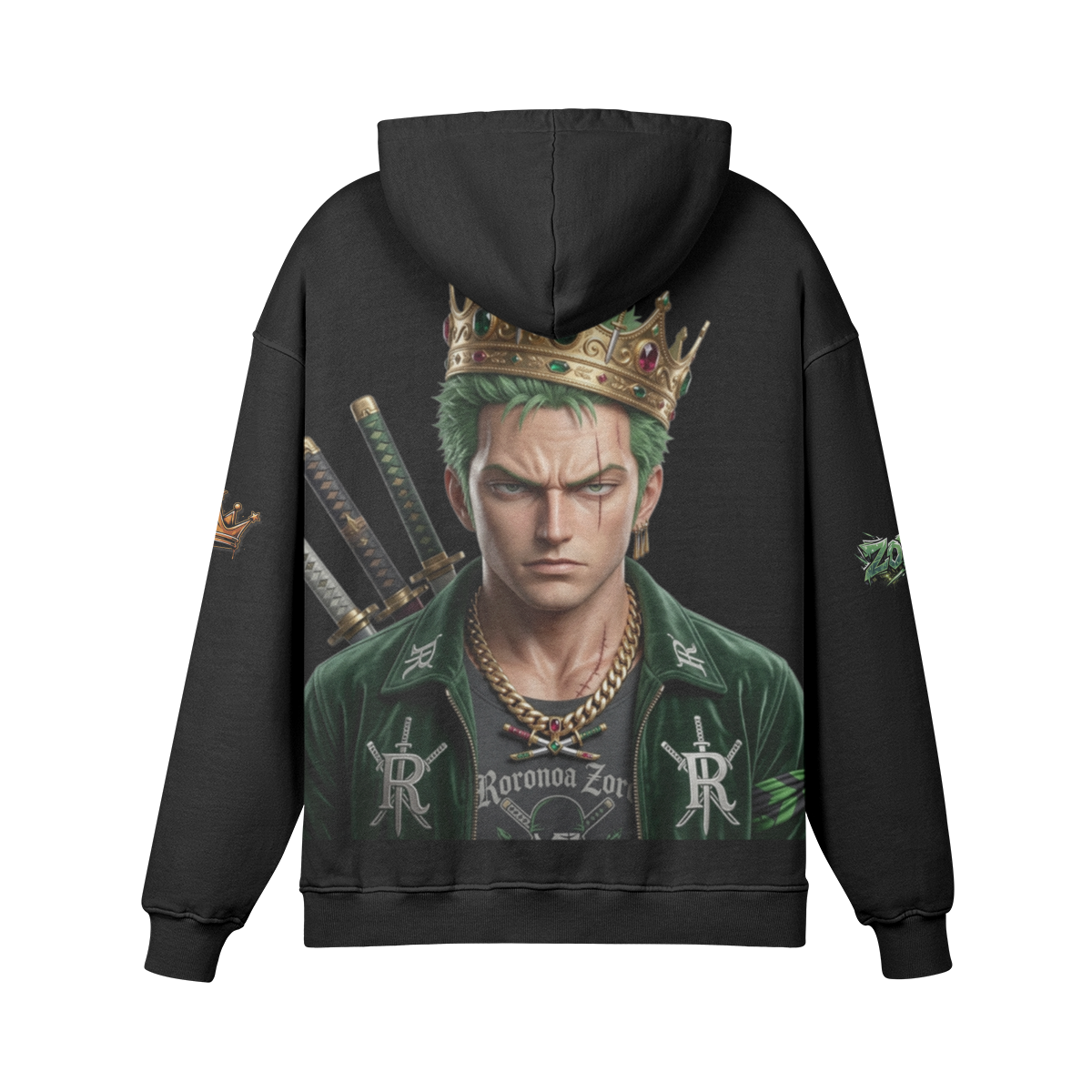 King of the 3 Swords Premium Streetwear Hoodie – Pirate Hunter Edition