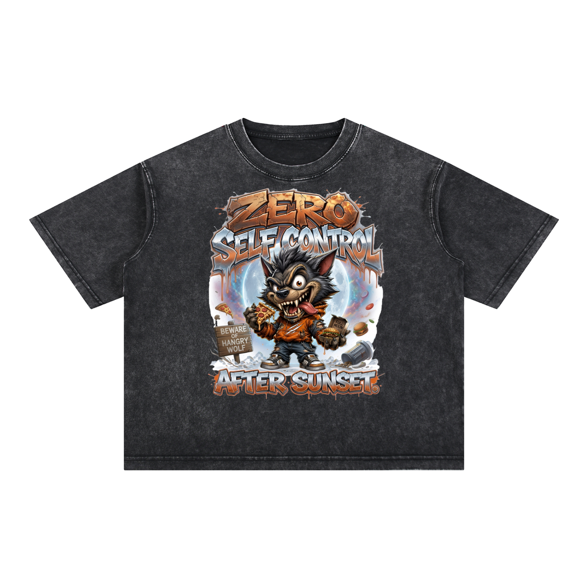 WereWolf Mineral Wash Boxy Cotton T-Shirt