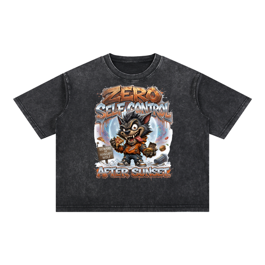 WereWolf Mineral Wash Boxy Cotton T-Shirt