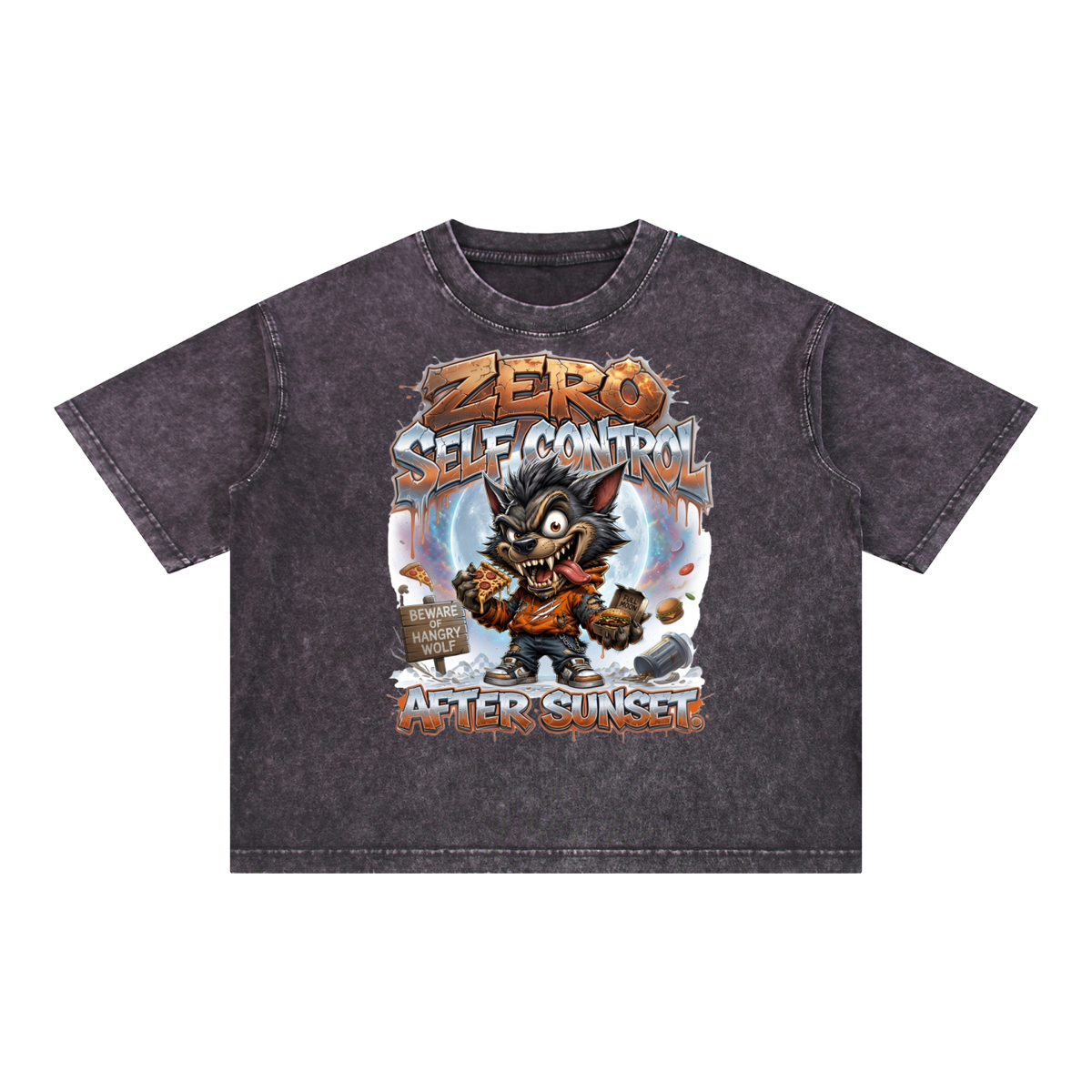 WereWolf Mineral Wash Boxy Cotton T-Shirt