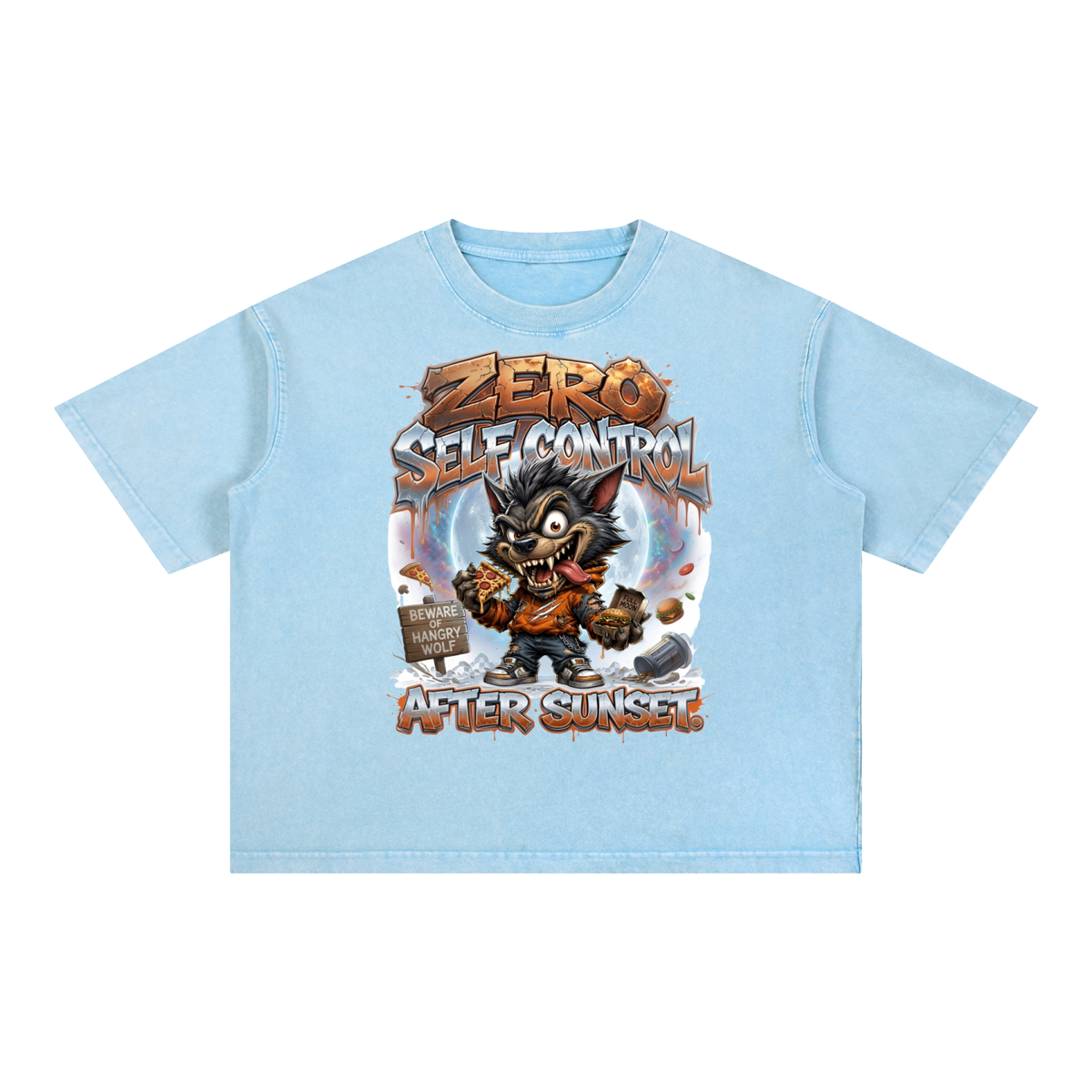 WereWolf Mineral Wash Boxy Cotton T-Shirt