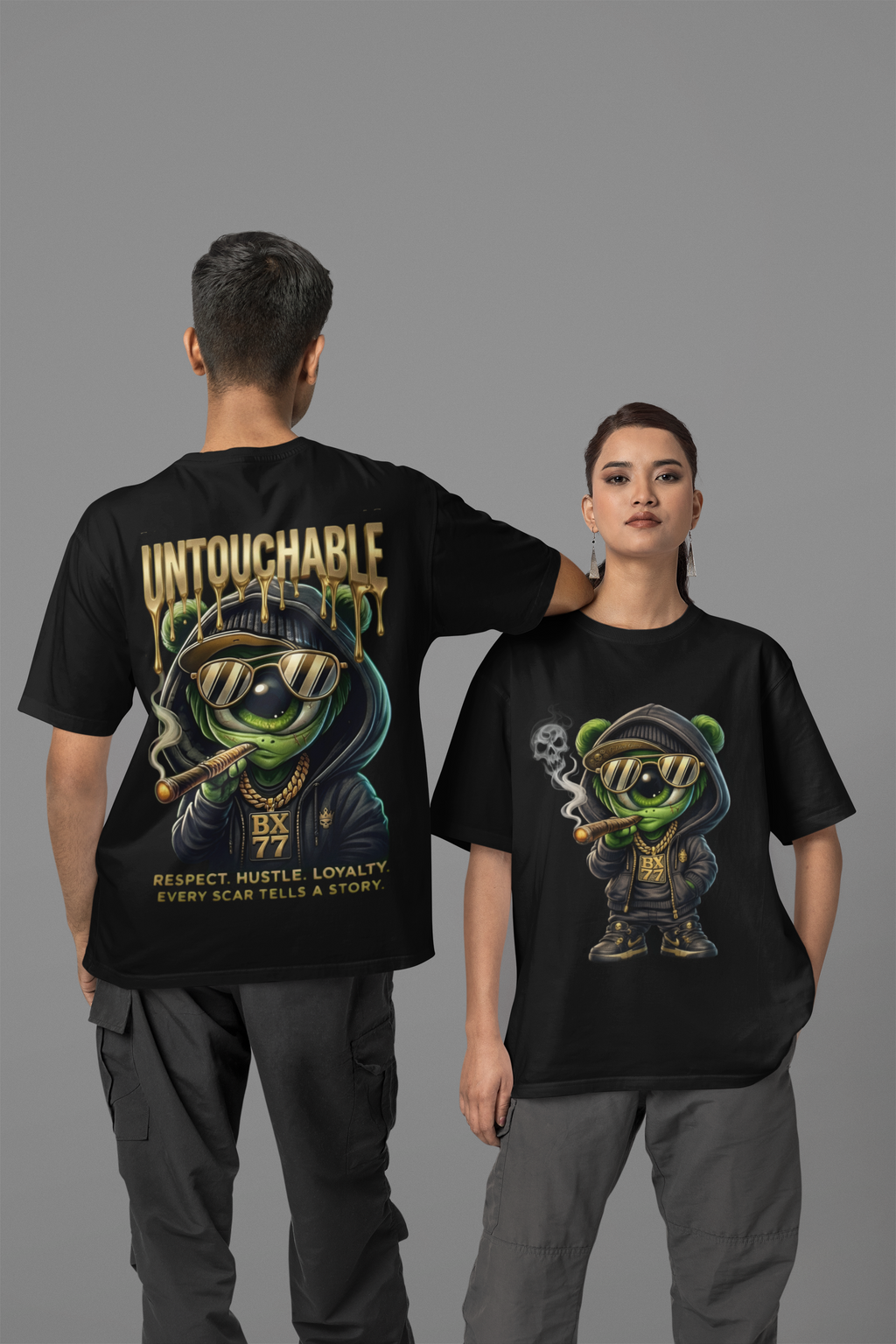 Untouchable Alien Streetwear T-Shirt | BX77 Urban Graphic Tee | Respec