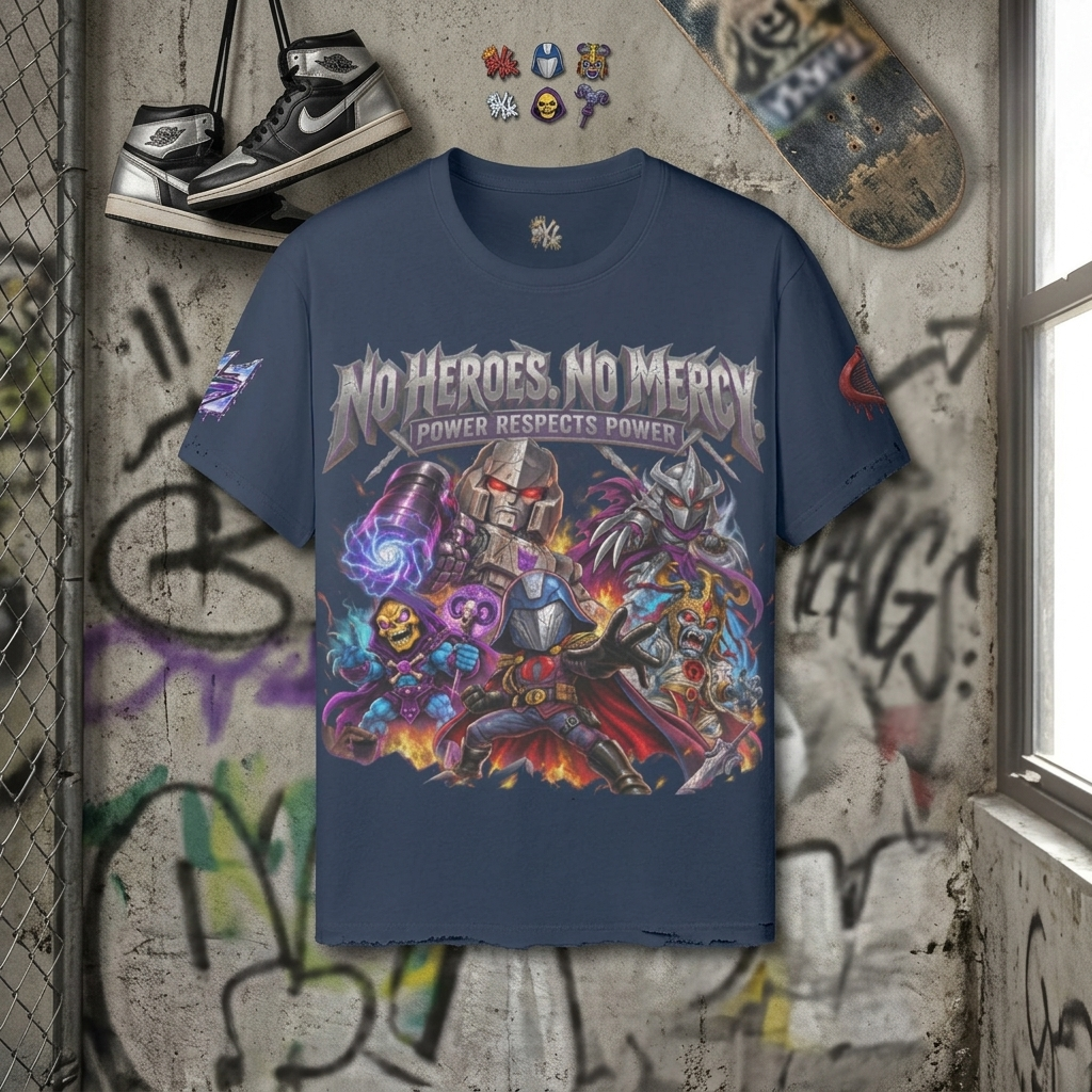 No Heroes. No Mercy. – Power Respects Power Graphic Tee