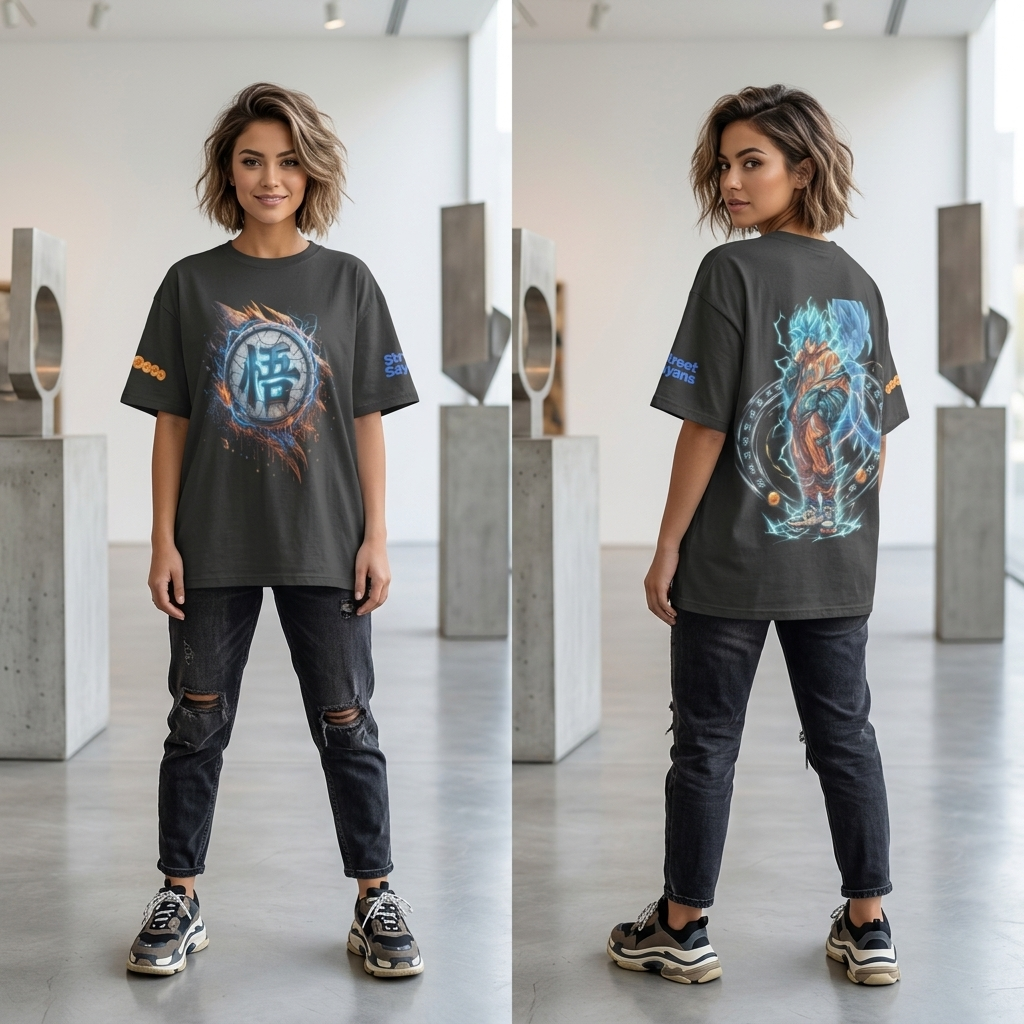 Awakened Power  dragonball inspired Anime Streetwear Tee – Urban Warrior Graphic Shirt